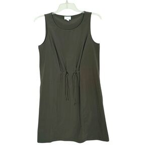 J. Jill Fit Olive On The Go Dark Olive Sleeveless Dress Size Small Petite